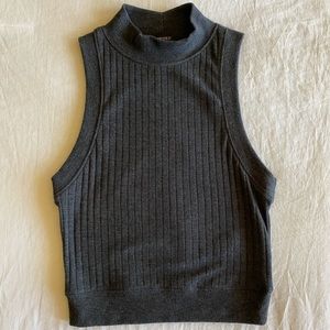 Gray crop top